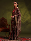 Saree Mall Women's  Blend Brown Printed Designer Saree With Blouse Piece-HOLAND301A