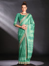 Saree Mall Women's  Blend Sea Green Printed Designer Saree With Blouse Piece-HOLAND30D