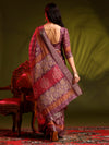 Saree Mall Women's  Blend Mauve Printed Designer Saree With Blouse Piece-HOLAND401D