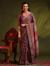 Saree Mall Women's  Blend Mauve Printed Designer Saree With Blouse Piece-HOLAND401D