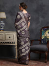 Saree Mall Women's  Blend Violet Printed Designer Saree With Blouse Piece-HOLAND45G