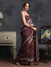 Saree Mall Women's  Blend Olive Printed Designer Saree With Blouse Piece-HOLAND53A