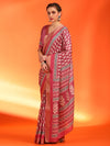 Saree Mall Women's  Blend Pink Printed Designer Saree With Blouse Piece-HOLAND55E