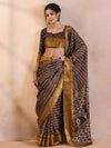 Saree Mall Women's  Blend Brown Printed Designer Saree With Blouse Piece-HOLAND78D