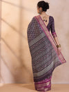 Saree Mall Women's  Blend Purple Printed Designer Saree With Blouse Piece-HOLAND80A