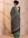 Saree Mall Women's  Blend Dark Green Printed Designer Saree With Blouse Piece-HOLAND80B