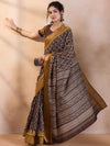 Saree Mall Women's  Blend Brown Printed Designer Saree With Blouse Piece-HOLAND80D