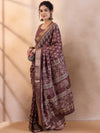 Saree Mall Women's  Blend Burgundy Printed Designer Saree With Blouse Piece-HOLAND81B