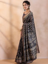 Saree Mall Women's  Blend Black Printed Designer Saree With Blouse Piece-HOLAND81D