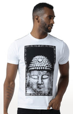 Huetrap White Mens Short Sleeve Graphic Printed Tshirt-HT15MKGRAWHT00093