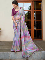 Saree Mall Women's Chiffon Multicolored Printed Designer Saree With Blouse Piece-HRITIMA40087