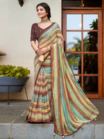 Saree Mall Women's Chiffon Multicolored Printed Designer Saree With Blouse Piece-HRITIMA40088