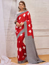 Saree Mall Women's Dola  Red Printed Designer Saree With Blouse Piece-HTSKOKO110