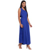 Aawari Rayon Plain Gown For Girls and Women Royal Blue-AM086-Royal Blue