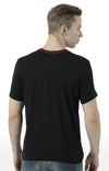 Huetrap Black Mens Short Sleeve Graphic Printed Tshirt-HT17MKGRABLK00709