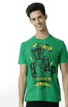 Huetrap Green Mens Short Sleeve Graphic Printed Tshirt-HT13MKGRAGRE00380