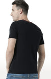 Huetrap Black Mens Short Sleeve Graphic Printed Tshirt-HT17MKGRABLK00580