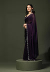 Avanshee Women's Latest Solid Satin Saree With Unstiched Blouse-AVN-1703-PURPLE