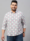 Men Printed Grey Smart Shirt-ISABELLE-3575-Grey