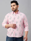 Men Printed Pink Smart Shirt-ISABELLE-3577-Pink