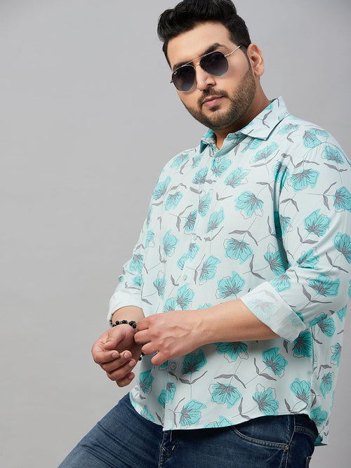 Men Printed Green Smart Shirt-ISABELLE-3578-Green