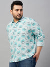 Men Printed Green Smart Shirt-ISABELLE-3578-Green