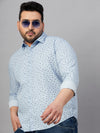 Men Printed Blue Smart Shirt-ISABELLE-3586-Blue