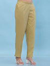 Juniper Women Olive Solid Cotton Pants with Partially Elasticated Waistband and Two Side Pockets-J4958OT9OLIVE