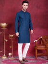 Sequins Chikankari Kurta with Pyjama.-JOKP-5018Peacock