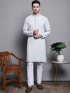 Sequin Embroidered Pure Cotton Kurta with Pyjamas-JOKP-P-5008Blue