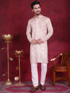 Men's Bandhani Printed Kurta with Pyjama.-JOKP-5016Cream