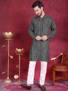 Men's Bandhani Printed Kurta with Pyjama.-JOKP-5016Green