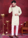 Chikankari Embroidered Kurta with Pyjama.-JOKP-5017Pista