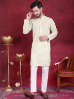 Chikankari Embroidered Kurta with Pyjama.-JOKP-5017Pista