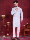 Chikankari Embroidered Kurta with Pyjama.-JOKP-5017Sky