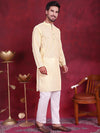 Chikankari Embroidered Kurta with Pyjama.-JOKP-5017Yellow