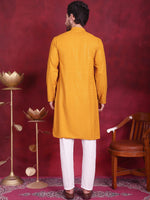 Sequins Chikankari Kurta with Pyjama.-JOKP-5018Mustard