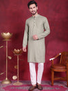 Sequins Chikankari Kurta with Pyjama.-JOKP-5018Pista