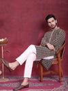 Men's Sequins Embroidered Kurta with Pyjama.-JOKP-5023Black