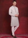 Men's Sequins Embroidered Kurta with Pyjama.-JOKP-P-5025Grey