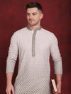 Men's Sequins Embroidered Kurta with Pyjama.-JOKP-P-5025Pista