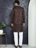 Men Bronze Silk Blend Straight Kurta Pyjama Set-JOKP-P-5043Bronze