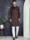 Men Bronze Silk Blend Straight Kurta Pyjama Set-JOKP-P-5043Bronze