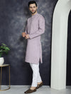 Men's Sequins Embroidered Kurta With Pyjama.-JOKP-P-5044Purple