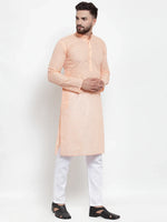 Chikankari Pure Cotton Kurta with Churidar-JOKP-561Orange