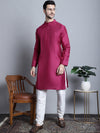 Men Purple Dupion Silk Kurta with Churidar-JOKP-636Purple