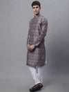 Men's Maroon Digital Printed Kurta Pyjama Set-JOKP-P-691Maroon