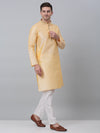 Men's Golden Collar Embroidered Kurta with Pyjama.-JOKP-P-5002Golden