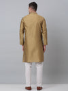 Men's Mustard Collar Embroidered Kurta with Pyjama.-JOKP-P-5002Mustard