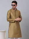 Men's Mustard Collar Embroidered Kurta with Pyjama.-JOKP-P-5002Mustard